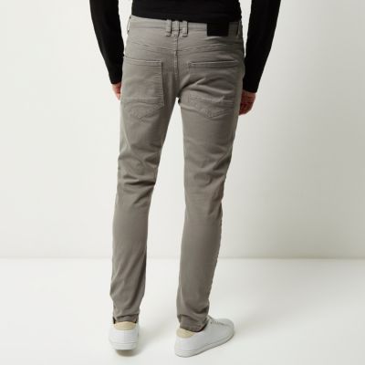 Light grey Sid skinny biker jeans